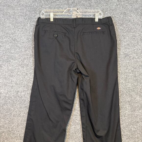 Dickies Pants Womens 12 Black Chino Flat Front Straight Work Uniform Minimalist - Picture 5 of 10